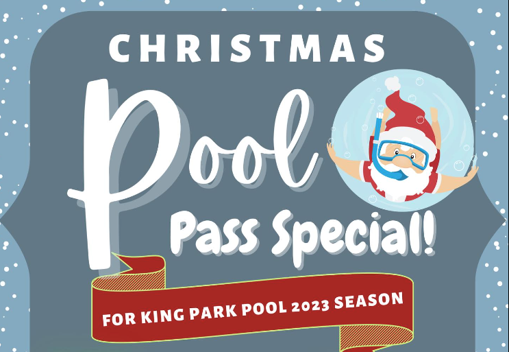 christmas pool pass special for king park pool 2023 season flyer